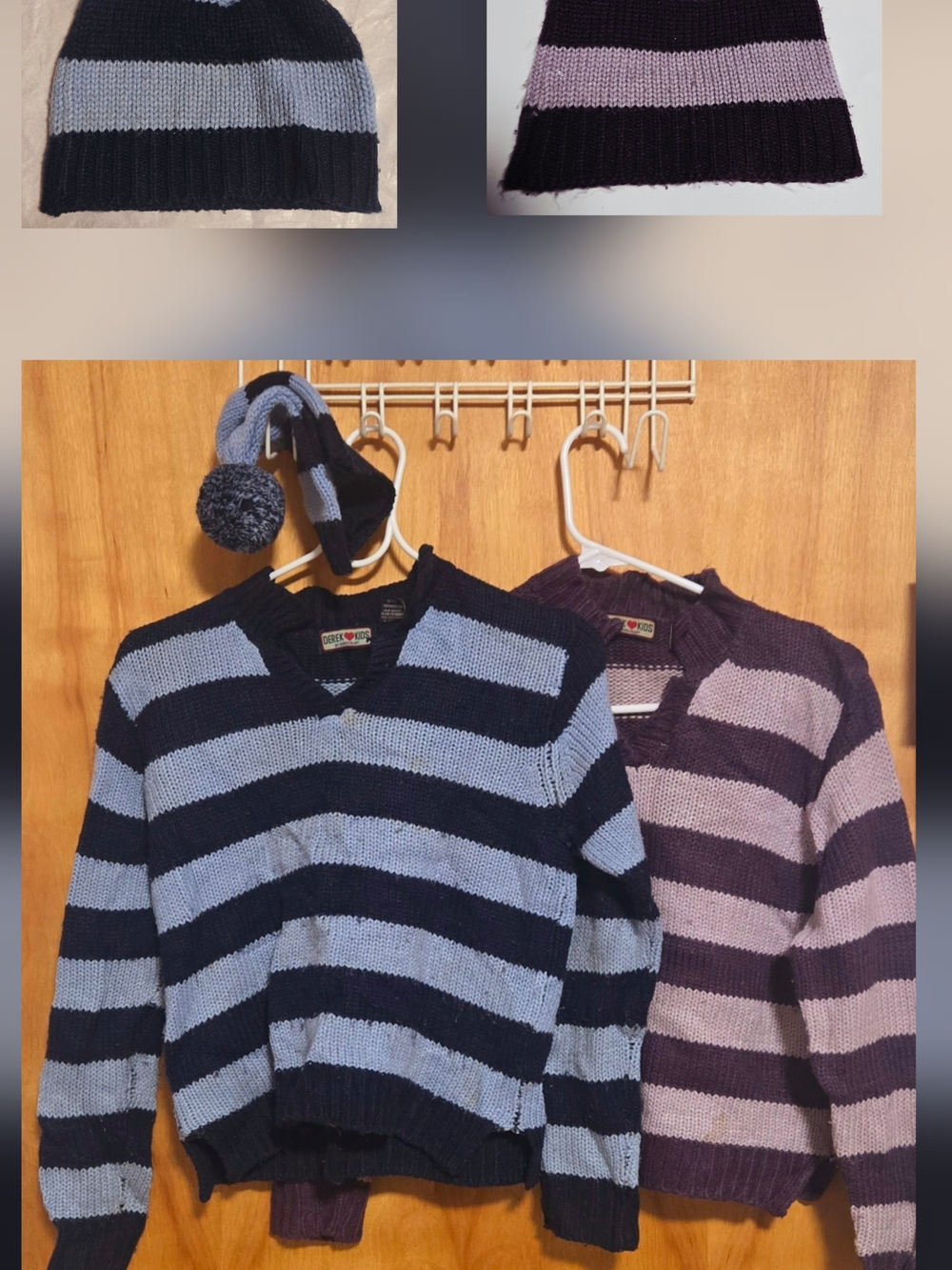 BUNDLE UNISEX 2 SWEATERS WITH HATS 14Y